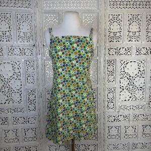 Vtg Jonathan Martin Floral Shift Mini Dress Sz XS Mod Retro Dainty Twee